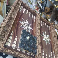 تخته نرد چرم با تاس و مهره چوبی|اسباب‌‌بازی|اصفهان, سنبلستان|دیوار