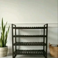 جا کفشی و قفسه کتاب چوبی|کتابخانه، شلف، قفسه‌های دیواری|جهرم, |دیوار