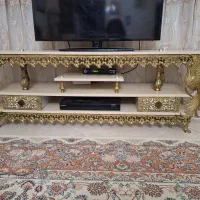 میز تلویزیون، بوفه، ساعت ایستاده برنز اصل و محکم