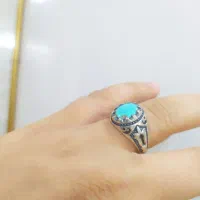 انگشتر مردانه نقره سنگ فیروزه|جواهرات|علی‌آباد کتول, |دیوار