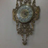 اینه کنسول برنجی به همراه اباژور و ساعت|بوفه، ویترین، کنسول|کرج, گلشهر|دیوار