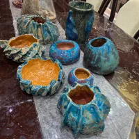 کلاس سفال و سرامیک مجسمه سازی با گل و پاپیه ماشه