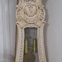 ساعت ایستاده سفید و طلایی مخصوص خانه و دکور