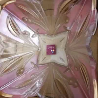 سرویس پذیرایی 15 تیکه شیشه صورتی و طلایی|ظروف سرو و پذیرایی|رامهرمز, |دیوار