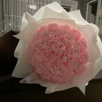 رز ربانی صورتی|گل مصنوعی|شیروان (خراسان), |دیوار