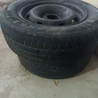 دو حلقه لاستیک بارز سایز 14 پژویی با رینگ