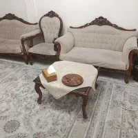 مبلمان استیل ۷ نفره به همراه میز ناهار خوری ۶ نفره|مبلمان خانگی و میز عسلی|تهران, نیروی هوایی (پیروزی)|دیوار
