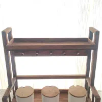 استند چوبی و ۳عدد بانکه