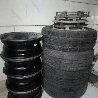 رینگ فولادی سایز 14 با لاستیک
