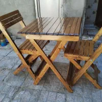 میزوصندلی تاشوچوب روسی نهارخوری|میز و صندلی غذاخوری|مشهد, بهمن|دیوار