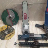 مقداری ابزارالات سنگ فرز و جک، صفحه، اره