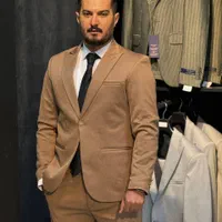 کت و شلوار بدون ژیله دارچینی