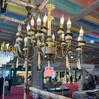 لوستر سنگی ۸ شاخه ( ۱۶ شعله )|لوستر و چراغ آویز|ارومیه, |دیوار