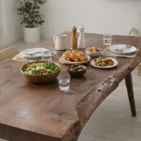 میز ناهارخوری جلو مبلی میز تلویزیون تمام چوب