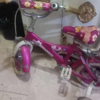 دوچرخه سایز ۱۲ دخترانه سرخ ابی