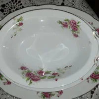 سرویس چینی ویژه غذاخوری،سفید و گل سرخی ژاپن|ظروف سرو و پذیرایی|تهران, شهرک فرهنگیان|دیوار