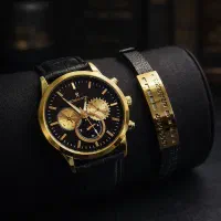 کادو مردانه ست دستبند و ساعت رومانسون (پک ولنتاین)