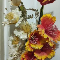 گل گلدان|گل مصنوعی|بومهن, |دیوار