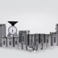 سرویس آشپزخانه اورانوس 18پارچه نقره‌ای بادرب استیل