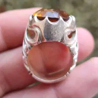 انگشتر نقره دست ساز بافرانی سنگ سیترین|بدلیجات|تهران, نیروی هوایی (پیروزی)|دیوار