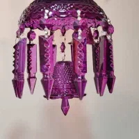 لوستر سه شاخه بنفش/کاری شیک و تمیز|لوستر و چراغ آویز|تهران, بهارستان|دیوار