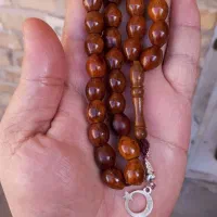 تسبیح کشکول ۳۳ دانه عتیقه تراش دست نر او ماده