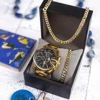 ستت کامل ساعت و زیورآلات مردانه شیک