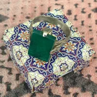 انگشتر نقره نگین عقیق سبز