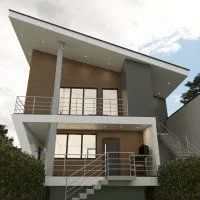 طراحی نقشه کشی اتوکد سه بعدی ویلا محوطه روف گاردن