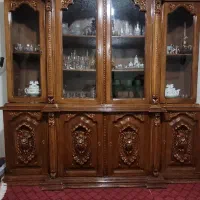 بوفه و ویترین دست ساز چوب گردو