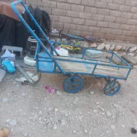 گاری چهار چرخ آبی رنگ|ابزارآلات|دهلران, |دیوار