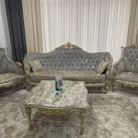 مبل سلطنتی ۹ نفره و میز نهارخوری ۶ نفره|مبلمان خانگی و میز عسلی|شهر بابک, |دیوار