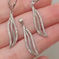 نیم ست نقره عیار ۹۲۵|جواهرات|زاهدان, |دیوار