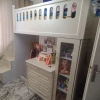 تخت دو طبقه شیک و کم جا یک تخته