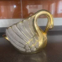 گلدان طلایی مدل قو