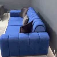 مبل آبی رنگ سالم زیر قیمت