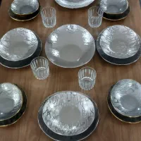 سرویس غذا خوری بلور وآرکوپال نو مناسب جهیزیه