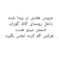 عروس هلندی پیدا شده