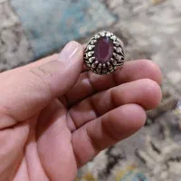 انگشتر یاقوت با رکاب سه مهر زنجان
