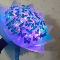 دسته گل چراغدار روبانی باکس و..|گل مصنوعی|اردبیل, |دیوار