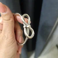بنگل پاپیونی نقره ای