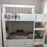 تخت  شیک کامل دوطبقه با کمدها