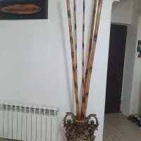 گلدان با چوب بامبو