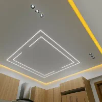 کناف سقف کاذب(لاین نوری باکس)  تایل دامپا ماربل