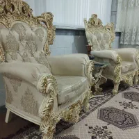مبل سلطنتی 9 نفره کرم رنگ|مبلمان خانگی و میز عسلی|سقز, |دیوار
