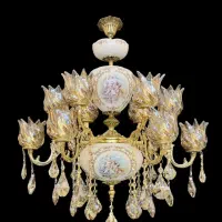 لوستر برنز 12شاخه طرح چینی