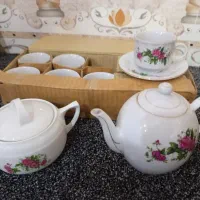 سرویس چای خوری قدیمی گلسرخی