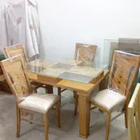 میز ناهار خوری ۴ و ۶ نفره مناسب جهیزیه آک|میز و صندلی غذاخوری|مشهد, طلاب|دیوار