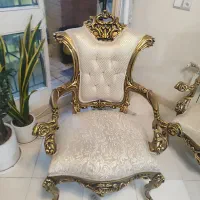 شش عدد مبل تکی و دو عدد عسلی کاملا سالم