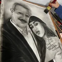 ایده هدیه خاص طراحی چهره عزیزانتان با سیاه قلم